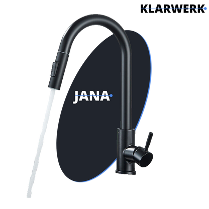 Ausziehbare Küchenarmatur "Jana" - Schwarz