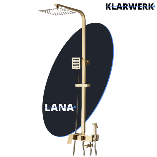 Regendusche Duscharmatur Set "Lana" - Gold