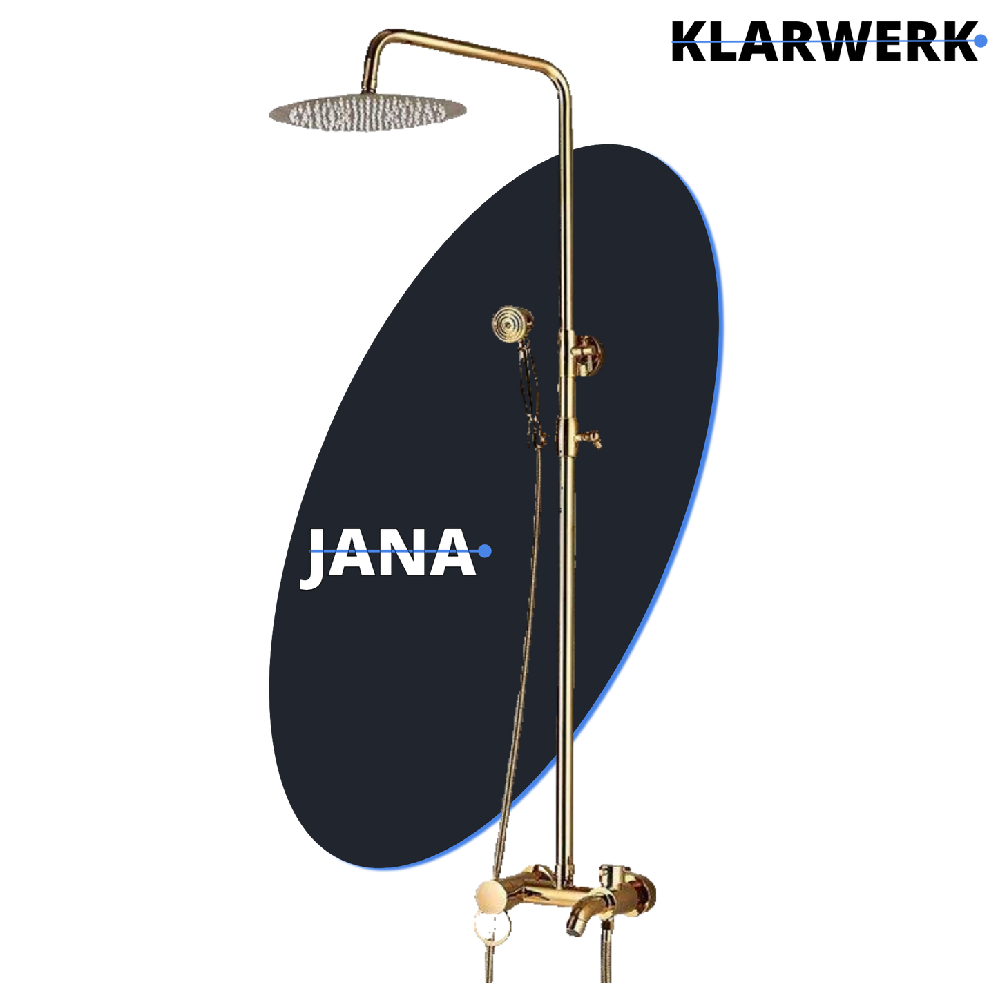Regendusche Duscharmatur Set "Jana" - Gold