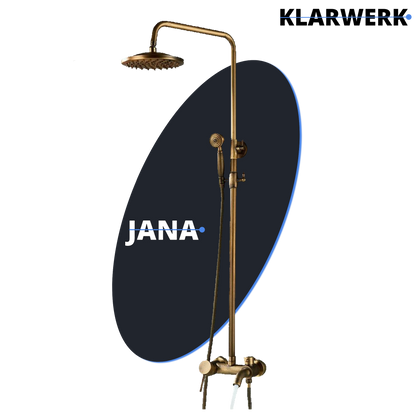 Regendusche Duscharmatur Set "Jana" - Vintage Messing