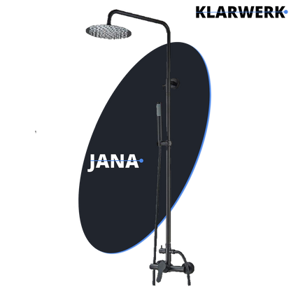 Regendusche Duscharmatur Set "Jana" - Schwarz