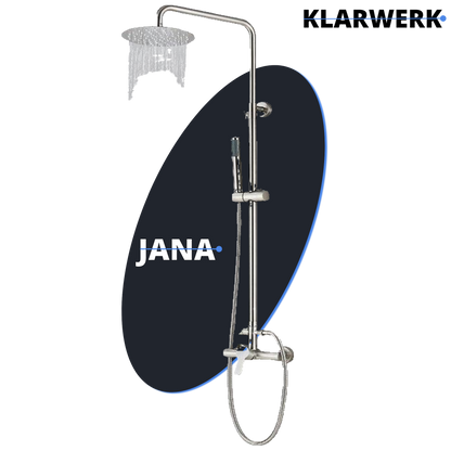 Regendusche Duscharmatur Set "Jana" - Chrom/Silber