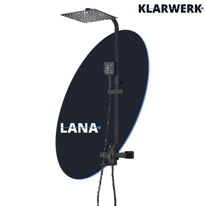 Regendusche Duscharmatur Set "Lana" - Schwarz