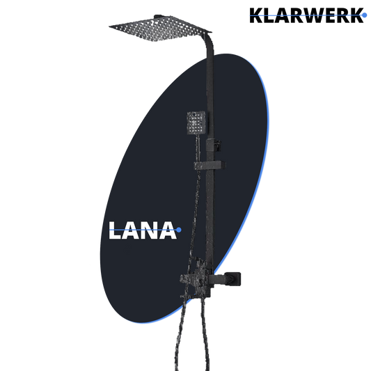 Regendusche Duscharmatur Set "Lana" - Schwarz