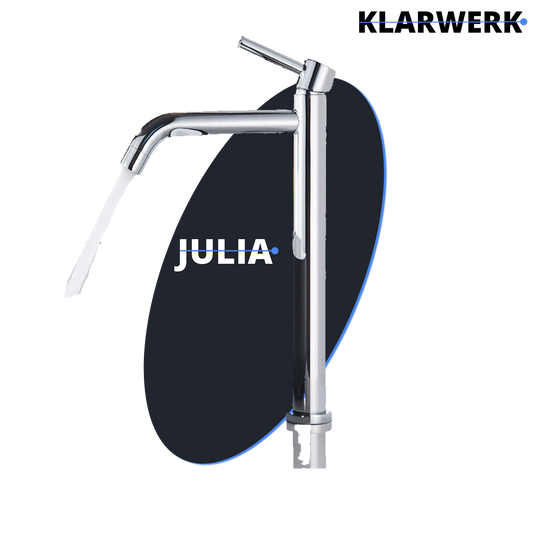 Hohe Badarmatur  "Jullia" - Chrom/Silber