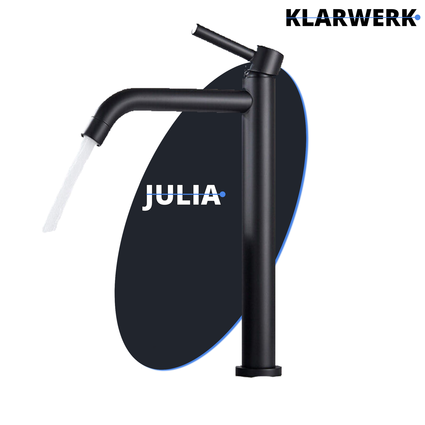 Hohe Badarmatur  "Julia" - Schwarz