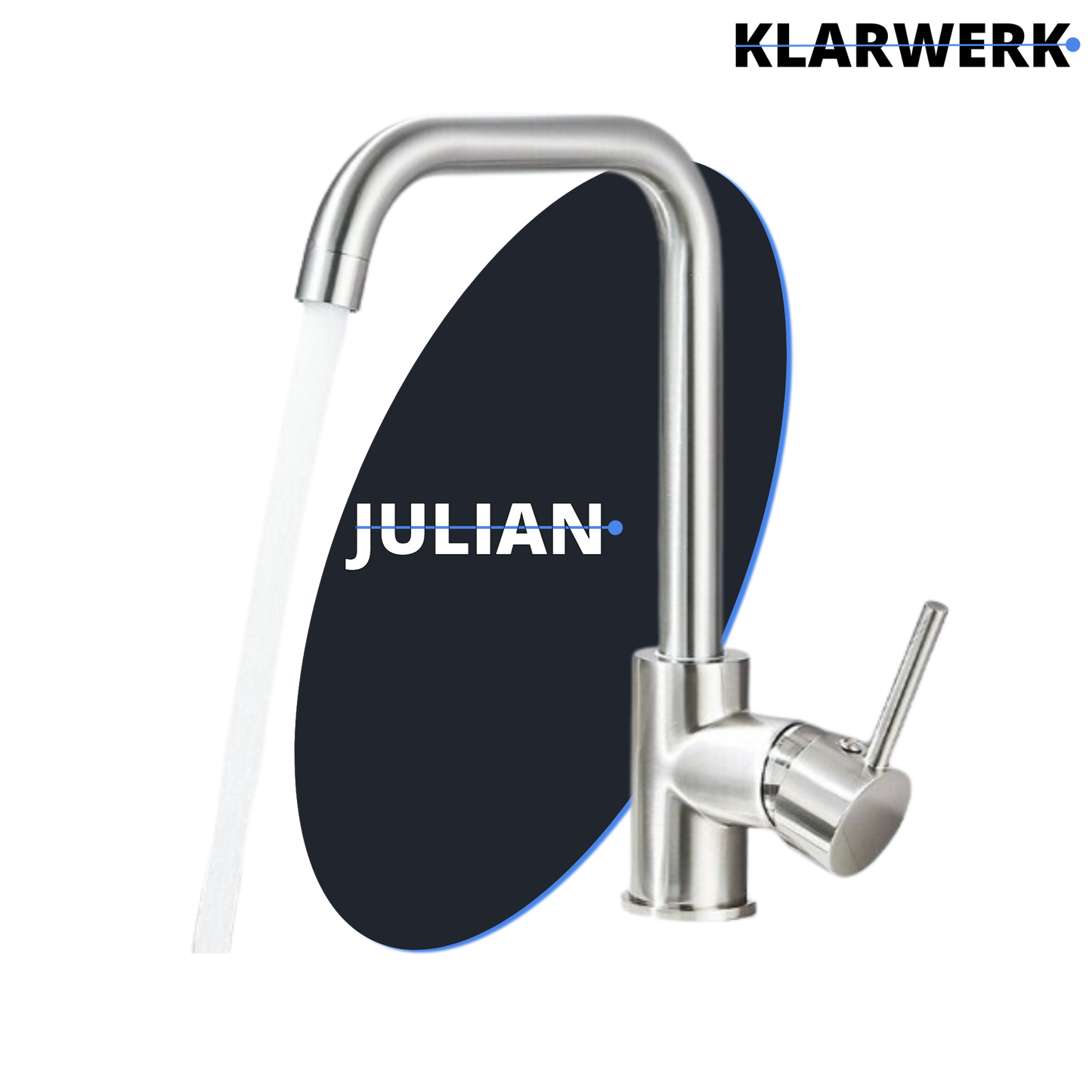 Niederdruck Küchenarmatur "Julian" - Silber