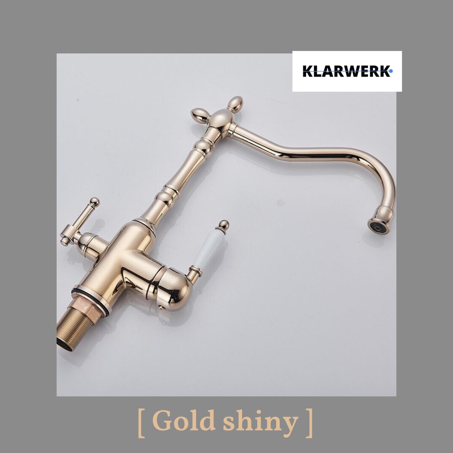 Vintage 3 Wege Küchenarmatur "Julian" - Gold (glänzend)