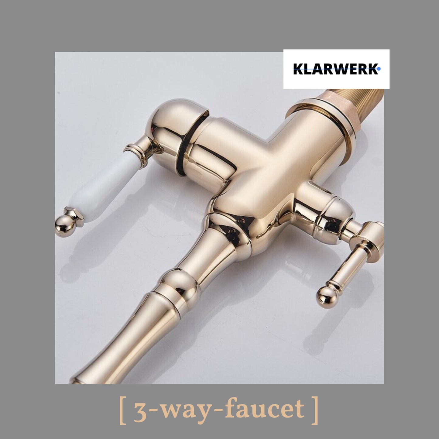 Vintage 3 Wege Küchenarmatur "Julian" - Gold (glänzend)