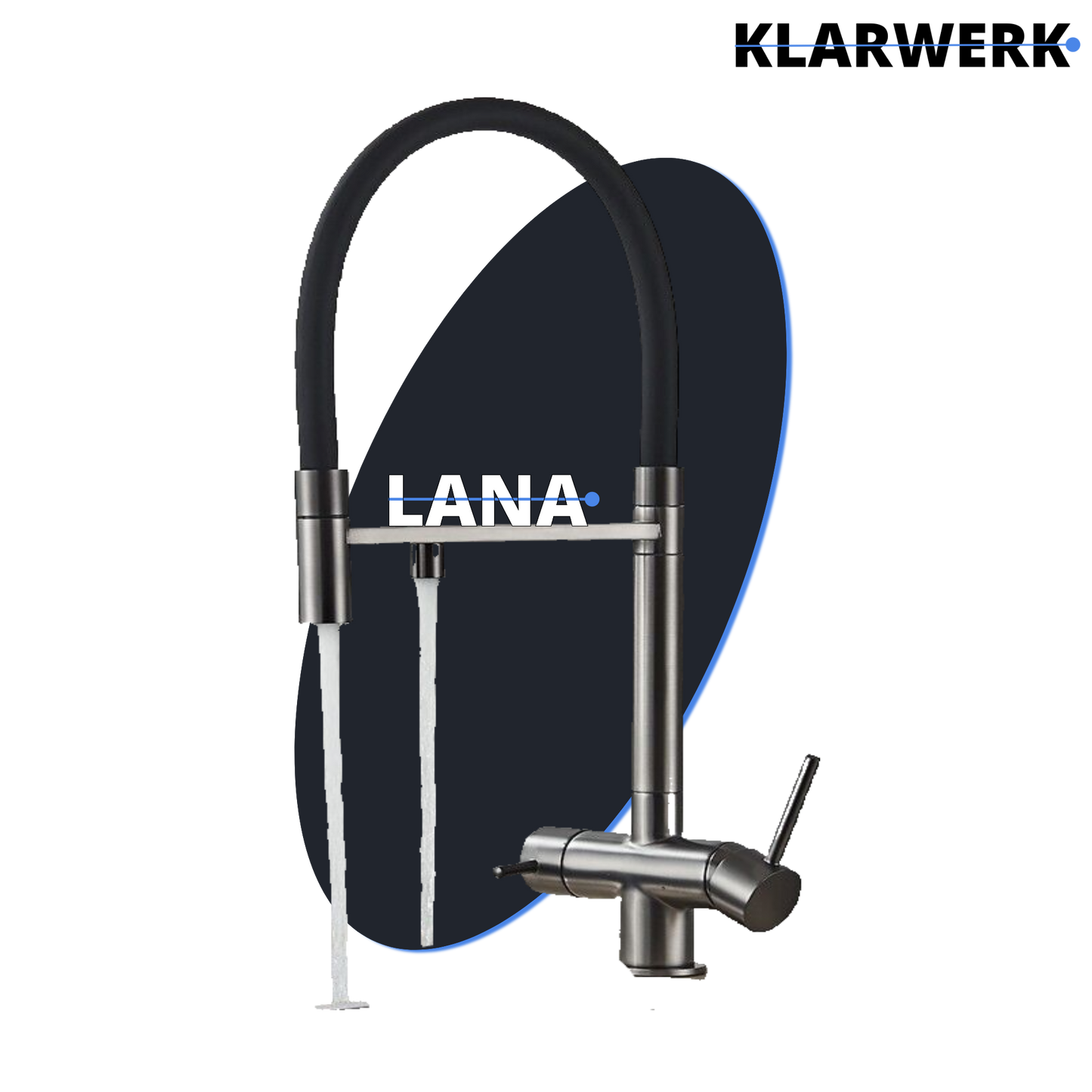 3-Wege-Armatur Trinkwasser "LANA" - Titangrau