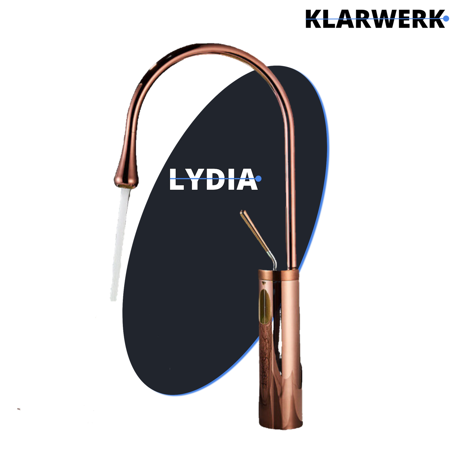 Hohe Badarmatur "Lydia" - Roségold