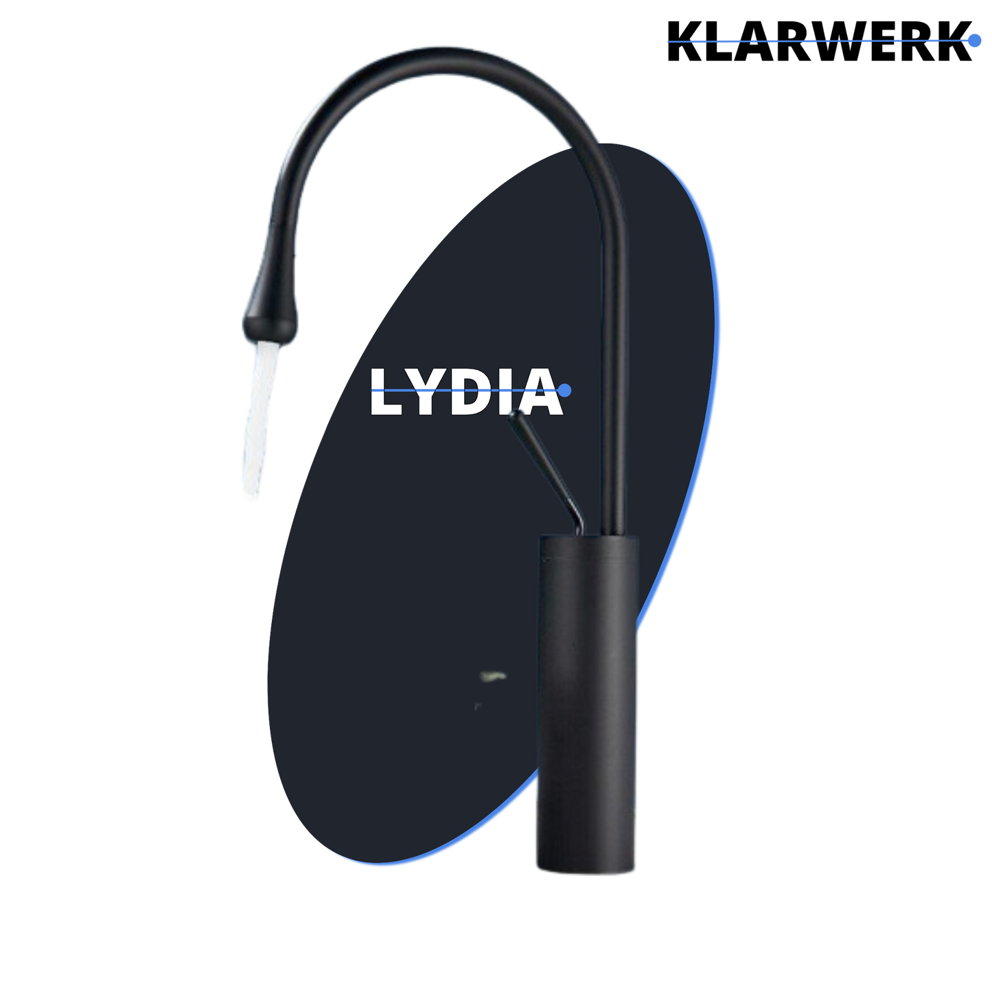 Hohe Badarmatur "Lydia" - Schwarz