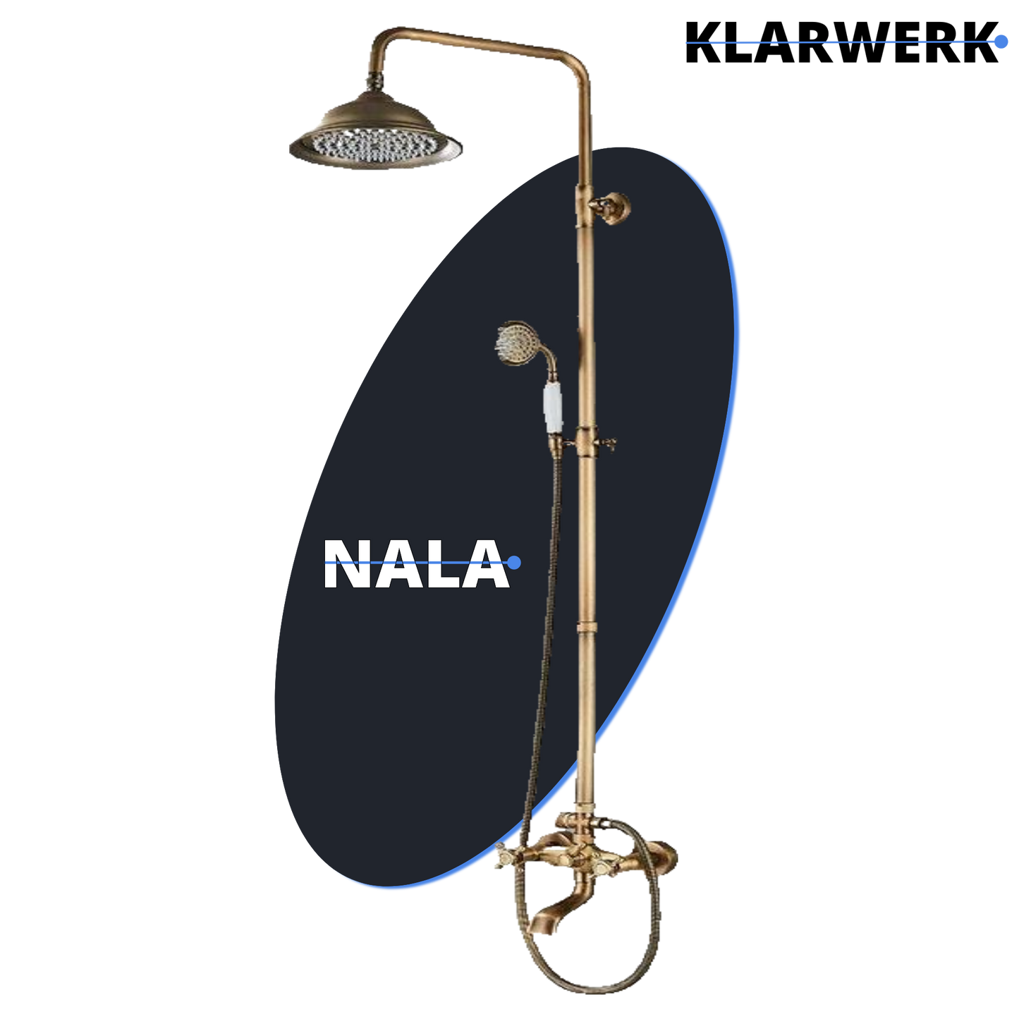 Vintage Duscharmatur Set "Nala" - Messing