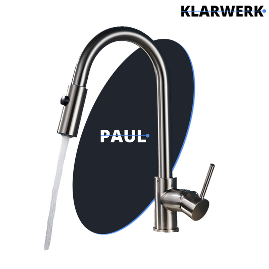 Niederdruck Küchenarmatur "Paul"- Silber