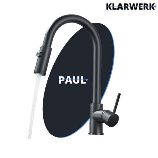 Niederdruck Küchenarmatur "Paul" - Schwarz