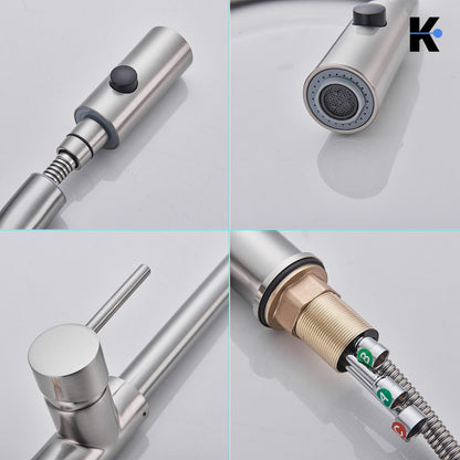 Niederdruck Küchenarmatur "Paul"- Silber
