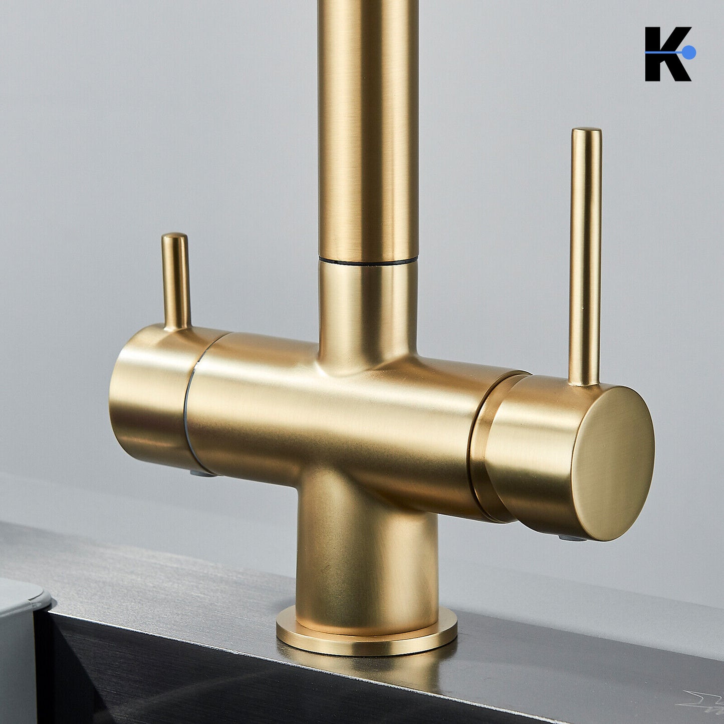Ausziehbare 3 Wege Küchenarmatur "Felix" - Gold