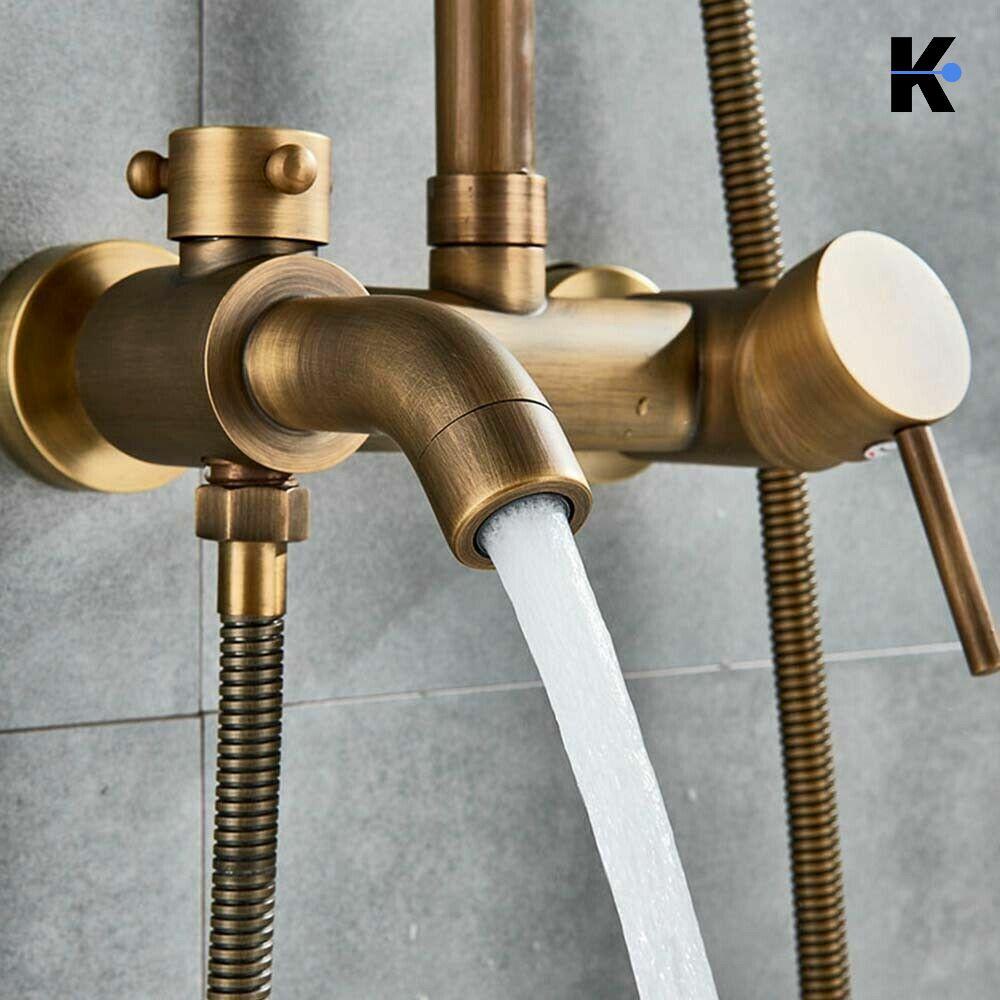 Regendusche Duscharmatur Set "Jana" - Vintage Messing
