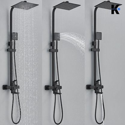 Regendusche Duscharmatur Set "Lana" - Schwarz