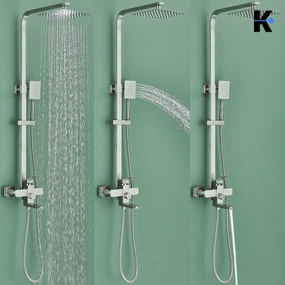 Regendusche Duscharmatur Set "Lana" - Chrom/Silber