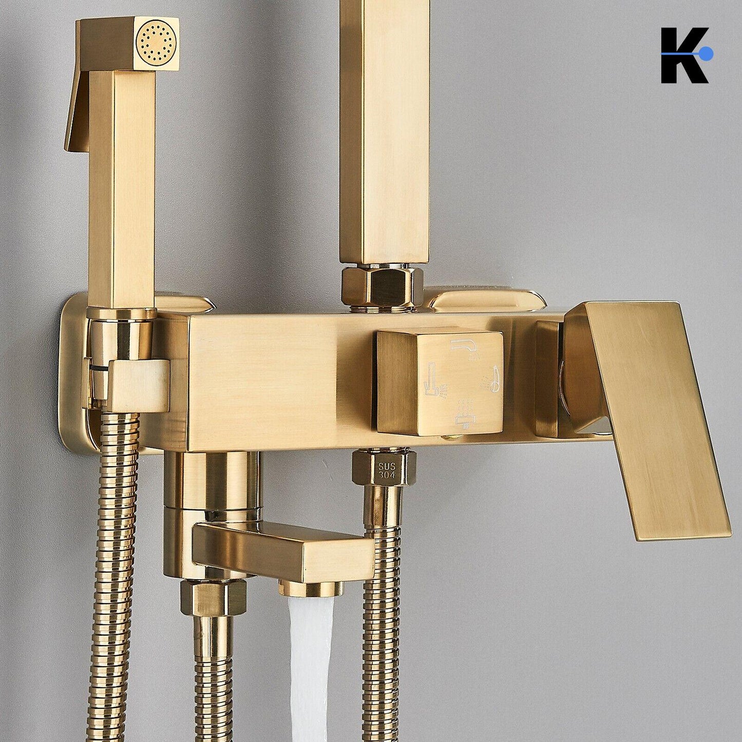 Regendusche Duscharmatur Set "Lana" - Gold