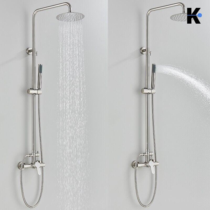 Regendusche Duscharmatur Set "Jana" - Chrom/Silber