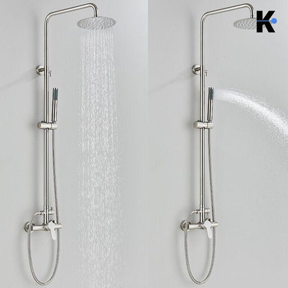 Regendusche Duscharmatur Set "Jana" - Chrom/Silber