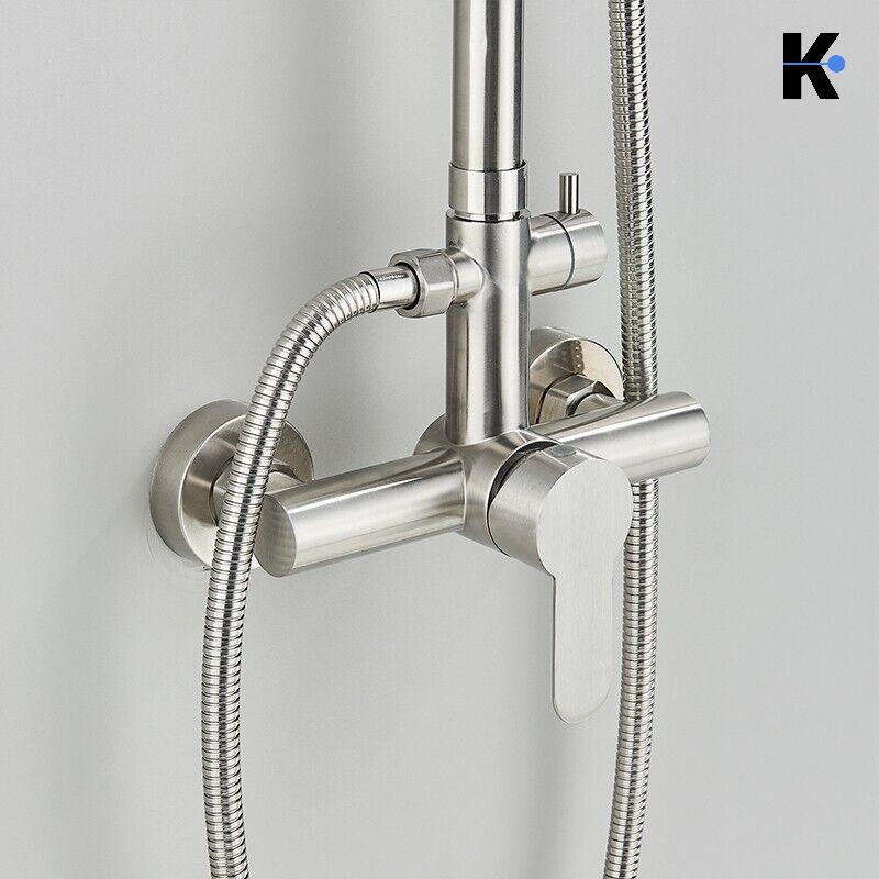 Regendusche Duscharmatur Set "Jana" - Chrom/Silber