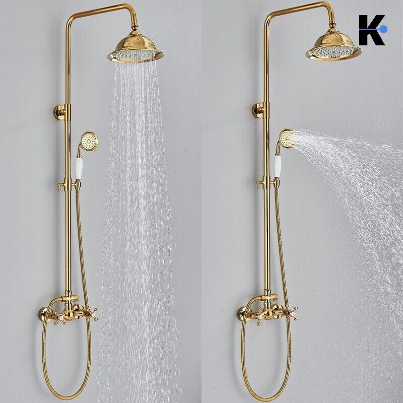 Vintage Duscharmatur Set "Nala" - Gold glänzend