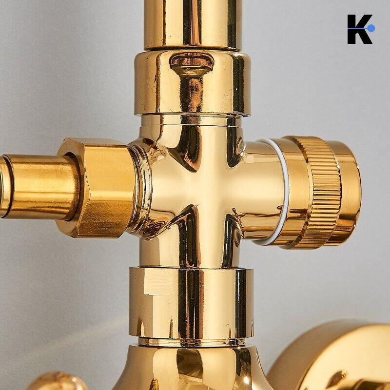 Vintage Duscharmatur Set "Nala" - Gold glänzend