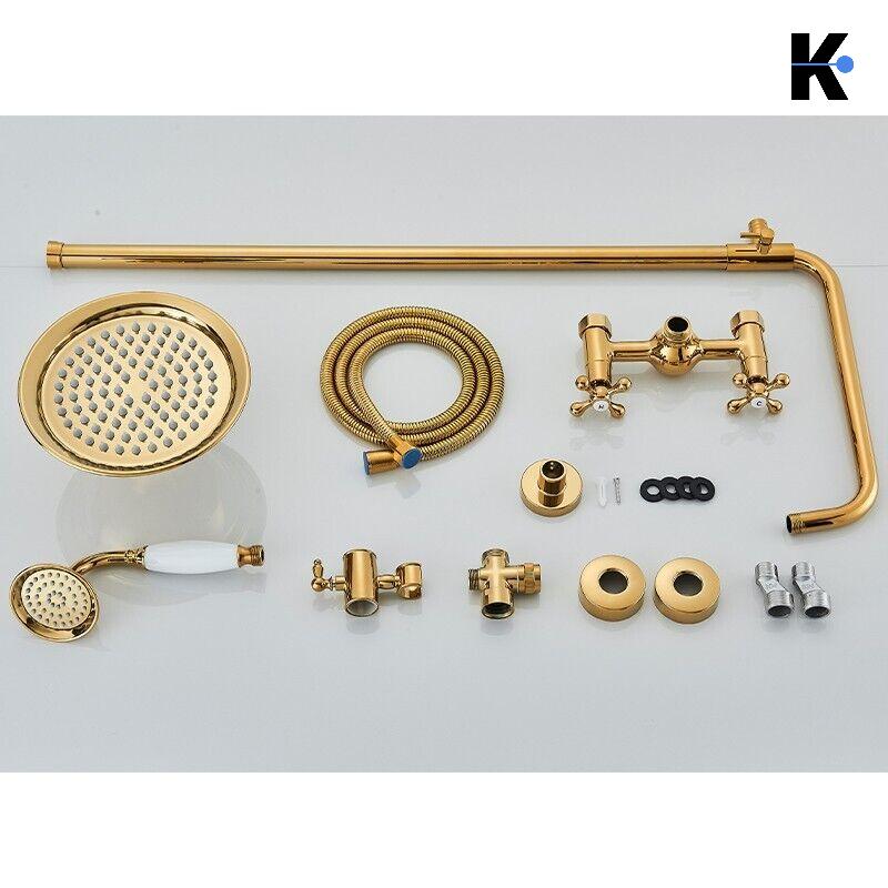 Vintage Duscharmatur Set "Nala" - Gold glänzend