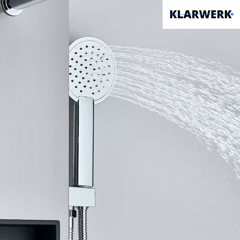 Duschpaneel Regendusche Set "BEN" - Silber (gebürstet)