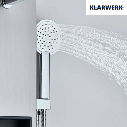 Duschpaneel Regendusche Set "BEN" - Silber (gebürstet)