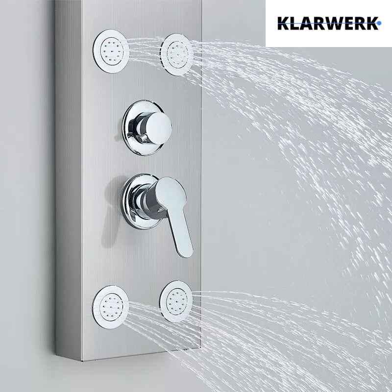 Duschpaneel Regendusche Set "BEN" - Silber (gebürstet)