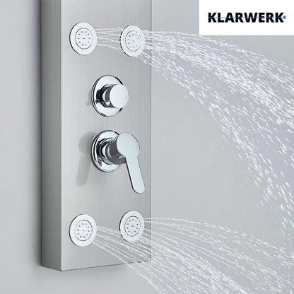 Duschpaneel Regendusche Set "BEN" - Silber (gebürstet)
