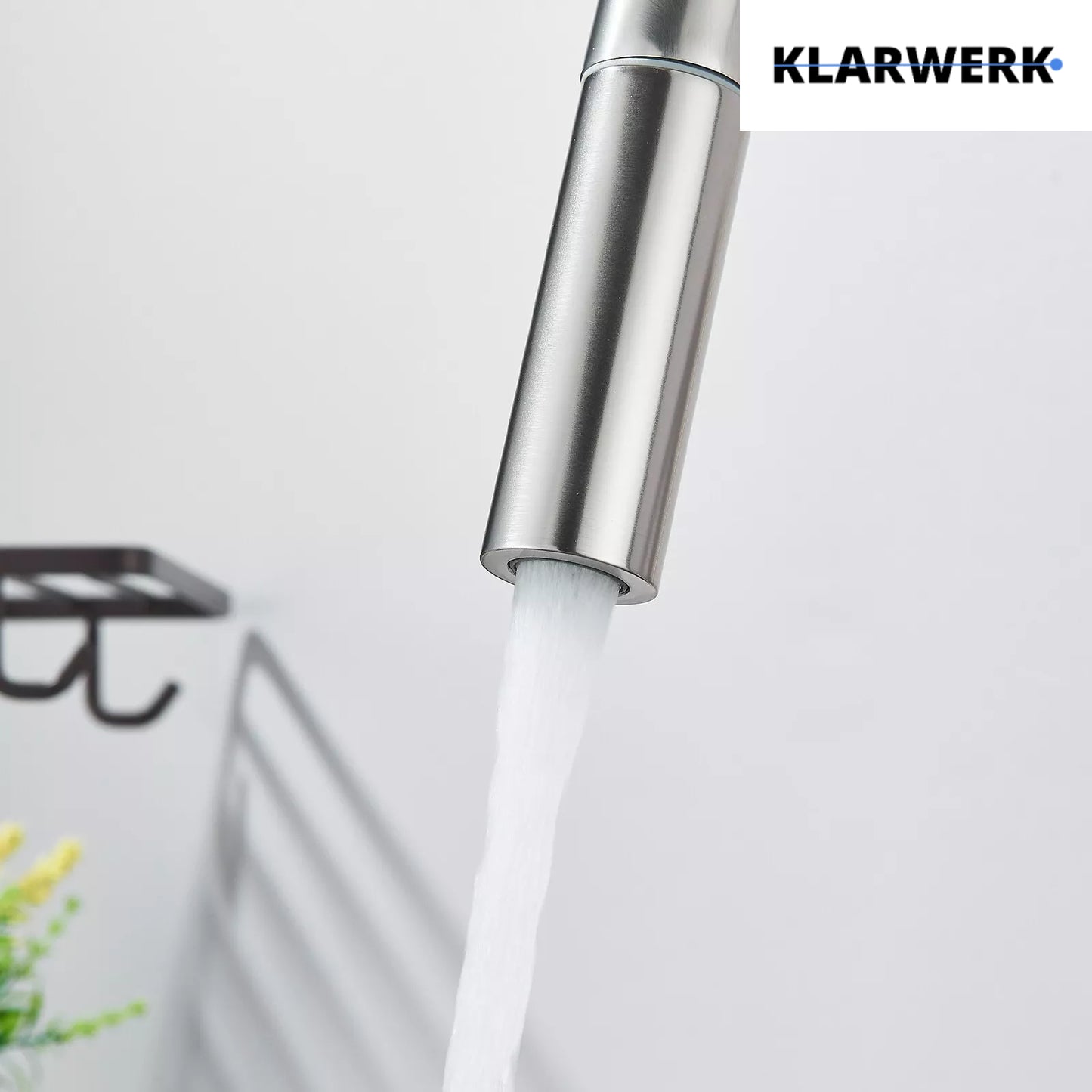 Ausziehbare 3 Wege Küchenarmatur "Jana" - Silber (gebürstet)