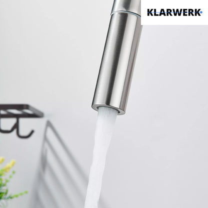 Ausziehbare 3 Wege Küchenarmatur "Jana" - Silber (gebürstet)