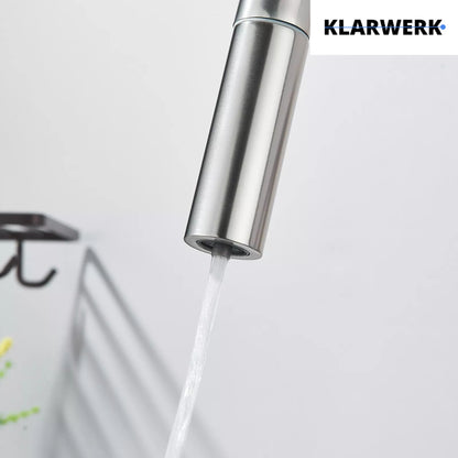 Ausziehbare 3 Wege Küchenarmatur "Jana" - Silber (gebürstet)