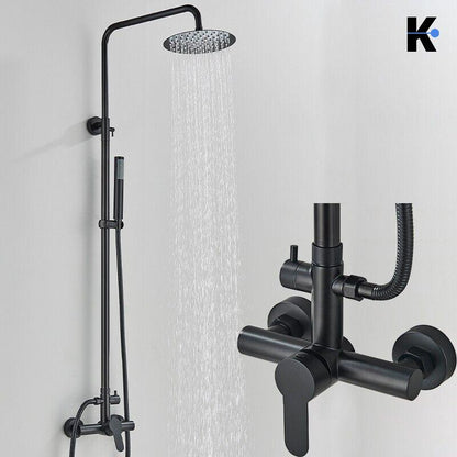 Regendusche Duscharmatur Set "Jana" - Schwarz