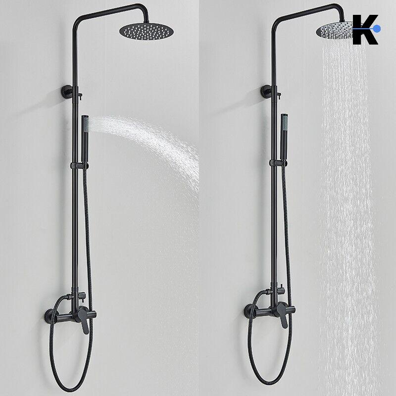 Regendusche Duscharmatur Set "Jana" - Schwarz