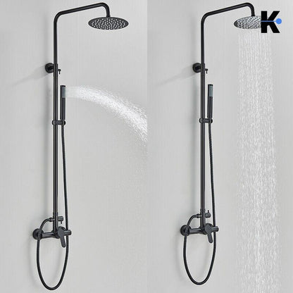 Regendusche Duscharmatur Set "Jana" - Schwarz