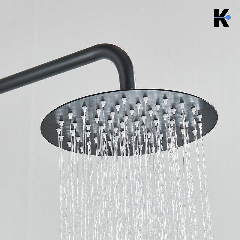 Regendusche Duscharmatur Set "Jana" - Schwarz