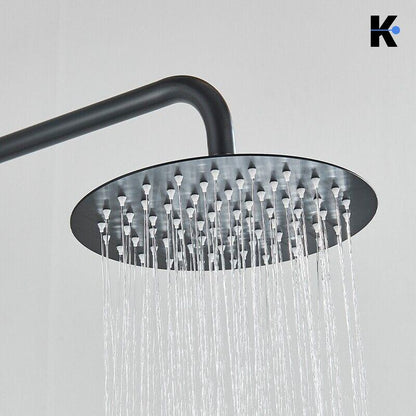Regendusche Duscharmatur Set "Jana" - Schwarz